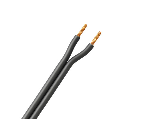 Luidsprekersnoer 2x0,35 mm² grijs 5 m Tweedraads elektriciteitskabel met blootliggende koperdraden