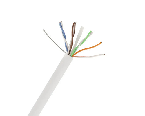 Q-LINK Netwerk installatiekabel CAT6 FTP wit 10 m Netwerkkabel met blootliggende draden