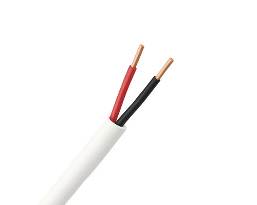 Signaalkabel 2x0,5 mm wit (per meter) Tweeladerkabel met twee draden