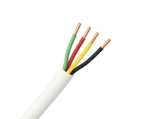 Signaalkabel 4x0,5 mm wit (per meter) Elektrische installatiekabel met vijfaderige kern