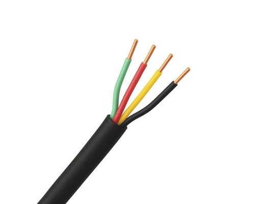 Signaalkabel 4x0,5 mm zwart (per meter) Elektriciteitskabel met vier draden