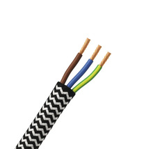 Elektrokabel met textielommanteling en drie aders