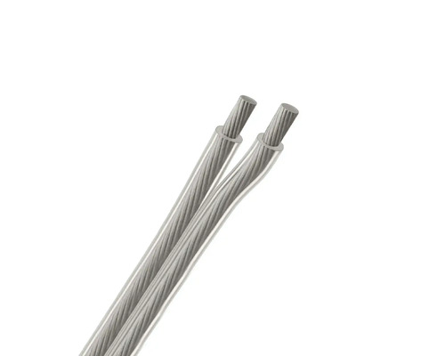 Tweelingsnoer 2x0,75 mm² transparant 5 m Tweedraads elektriciteitskabel met blanke uiteinden