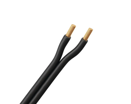 Tweelingsnoer 2x0,75 mm² zwart (per meter) Tweeledige elektriciteitskabel met koperen draden
