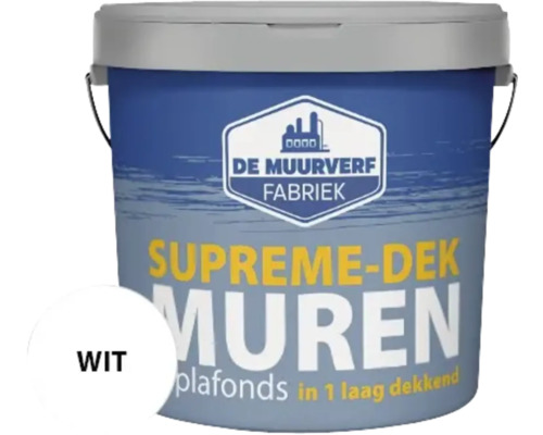 Emmer witte muurverf voor muren en plafonds