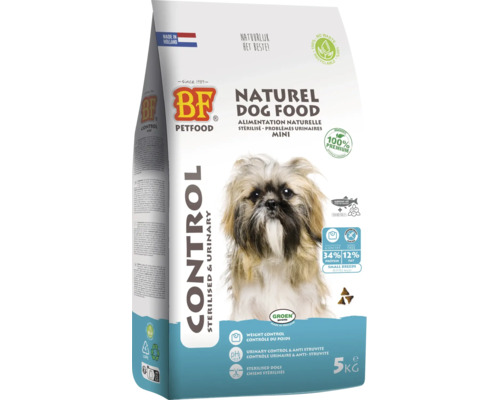 BIOFOOD Hondenvoer control sterilised & uninary 5 kg BF Petfood Naturel Hondenvoer Control Sterilised & Urinary voor kleine rassen, 5 kilogram