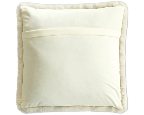 Vierkant kussen met bontrand