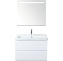 Wastafelmeubel met onderkast en verlichte spiegel voor de badkamer