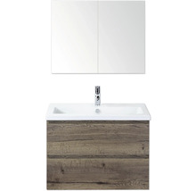 Wastafel met wastafelonderkast en spiegelkast