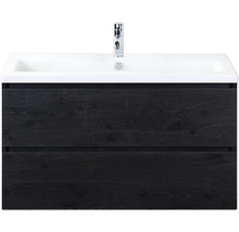 Wastafelonderkast met twee lades en opzetwastafel