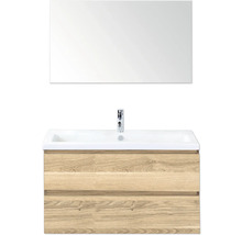 Wastafelmeubel met spiegel en onderkast met twee laden