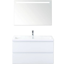 Wastafelcombinatie met spiegel en twee laden