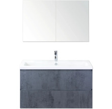 Wastafelcombinatie met onderkast, wastafel en spiegelkast