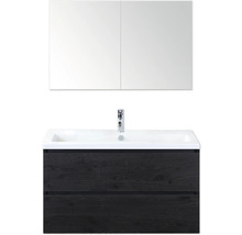 Wastafelcombinatie met spiegelkast en twee laden