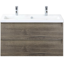 Wastafelonderkast met twee laden en wastafel