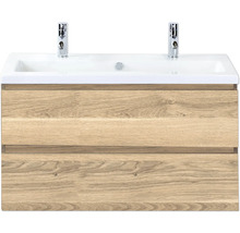 Wastafelonderkast met twee lades en opzetwastafel