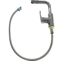 Spoeltafelkraan van chroom met flexibele aansluitslang