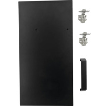 Kastdeur met scharnieren en handgreep