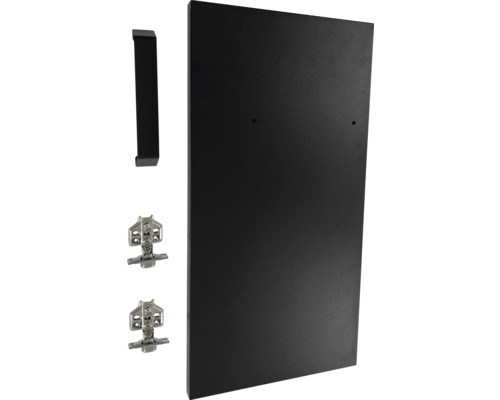 Kastdeur met handgreep en scharnieren