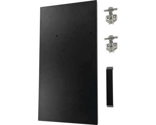 Kastdeur met scharnieren en handgreep