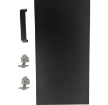 Kastdeur met handgreep en scharnieren