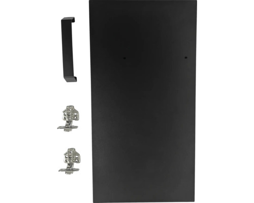 Kastdeur met handgreep en scharnieren