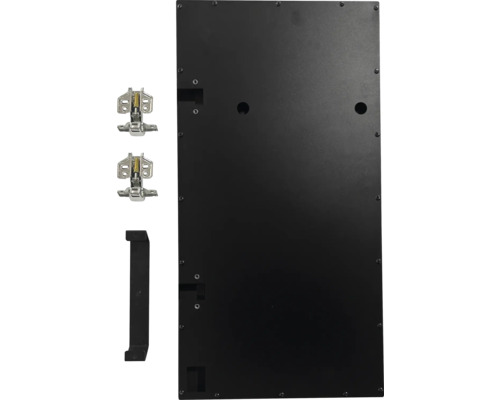 Kastdeur met scharnieren en handgreep