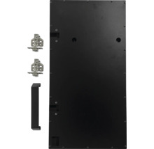 Kastdeur met scharnieren en handgreep