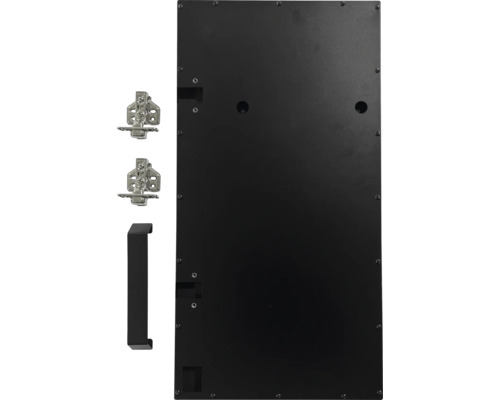 Kastdeur met scharnieren en handgreep