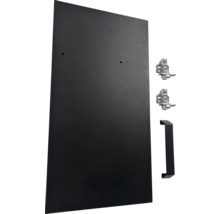 Kastdeur met scharnieren en handgreep