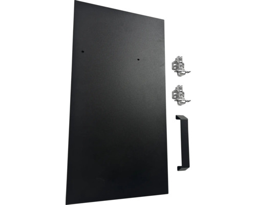 Kastdeur met scharnieren en handgreep