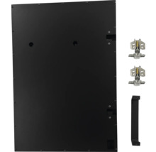 Kastdeur met scharnieren en handgreep