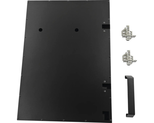 Kastdeur met scharnieren en handgreep