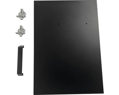 Kastdeur met scharnieren en handgreep