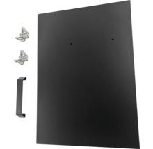 Kastdeur met handgreep en scharnieren