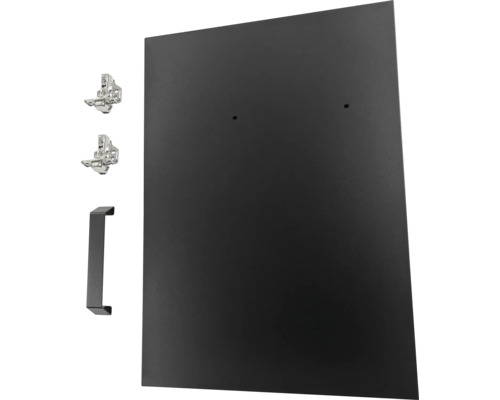 Kastdeur met handgreep en scharnieren