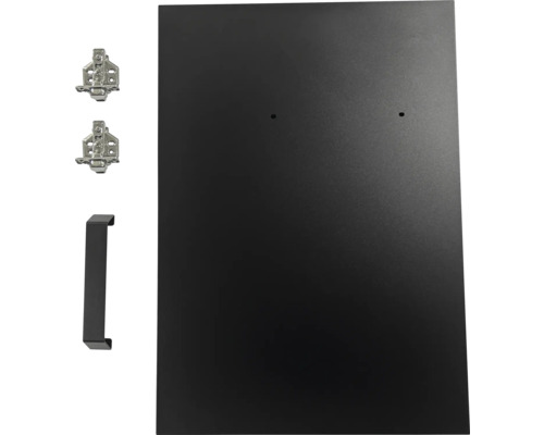 Kastdeur met scharnieren en handgreep