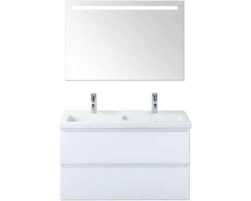 Badkamer wastafelmeubel met spiegel en twee lades