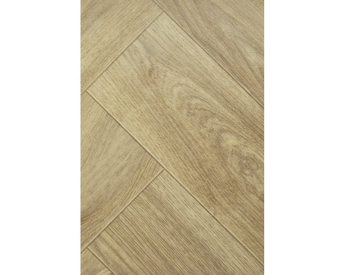 PVC op maat Flashtex houtoptiek bruin 200 cm breed Vloerbedekking in visgraatmotief