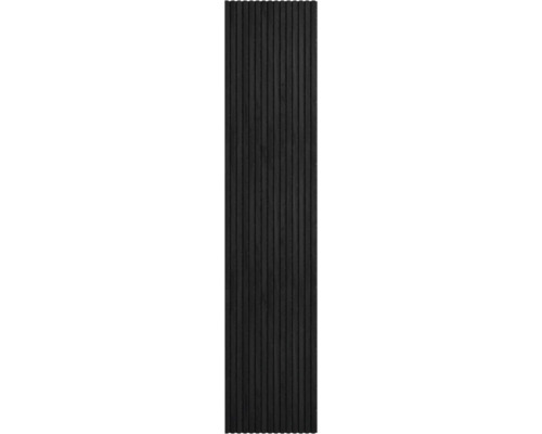 Donkere houten panelen met verticale lamellen voor wand- of plafondbekleding