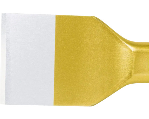 Platte beitel van staal, close-up