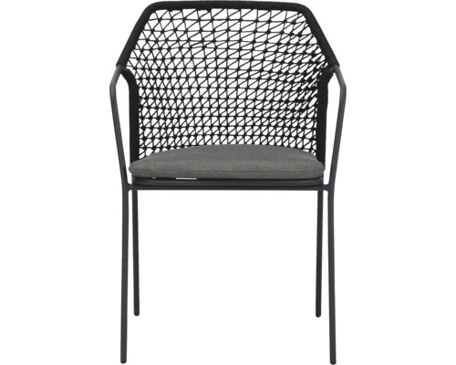 Tuinstoel met koordbespanning en zitkussen