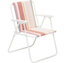 Opvouwbare strandstoel met strepen en armleuningen