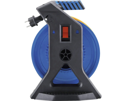 Kabelhaspel met stekker en handgreep