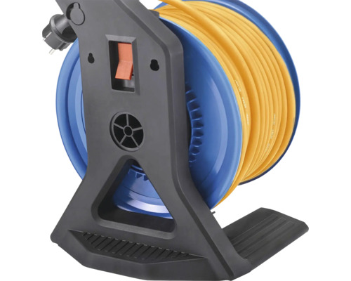 Kabelhaspel met gele kabel