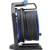 Kabelhaspel met zwarte kabel