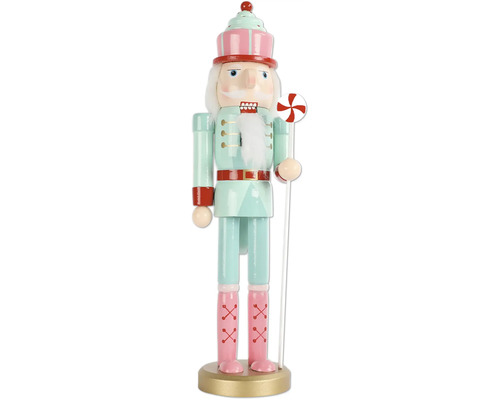 Decoratieve notenkraker met snoepthema als kerstdecoratie
