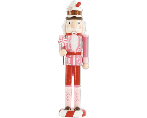 Decoratieve notenkraker met snoepmotief als kerstdecoratie