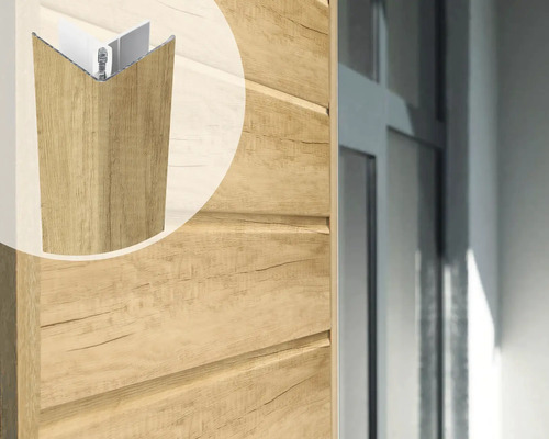 ESCADE Buitenhoek aluminium/pvc desert oak 45x45x3000 mm