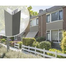 Gevelbekledingsprofiel van kunststof voor een huis met zonwering